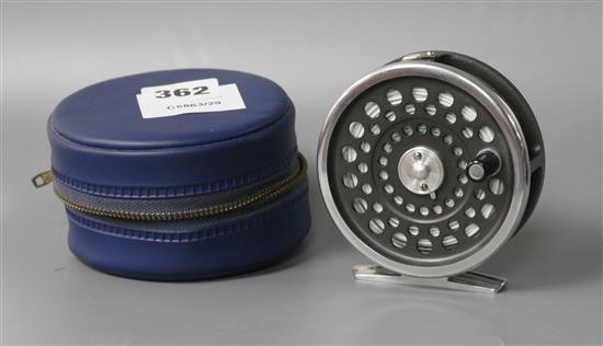 A Hardys Marquis No.6 fishing reel, in original blue case